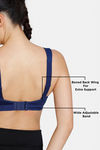 Zelocity High Impact Quick Dry Sports Bra - Medieval Blue — thumbnail 9